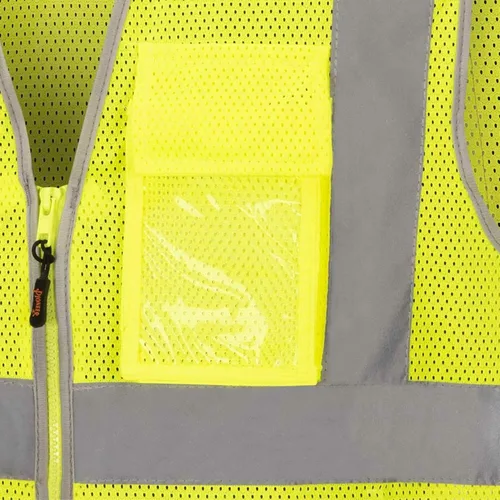 Miniatura 9 de Pioneer Chaleco de seguridad de alta visibilidad para hombres y mujeres - Malla reflectante y refrescante - 8 bolsillos - Clase 2 - Construcción