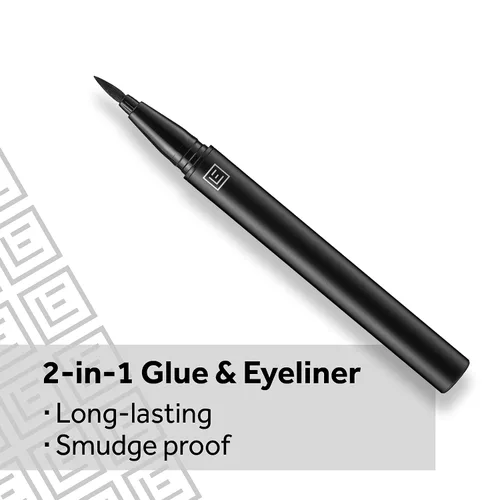 Miniatura 4 de Eylure Line & Lash - Delineador de ojos adhesivo 2 en 1, color negro