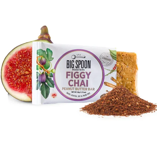 Miniatura 3 de Big Spoon Roasters Figgy Chai - Barras de mantequilla de nueces, barras bajas en carbohidratos y altas en proteínas con proteína de guisante sin