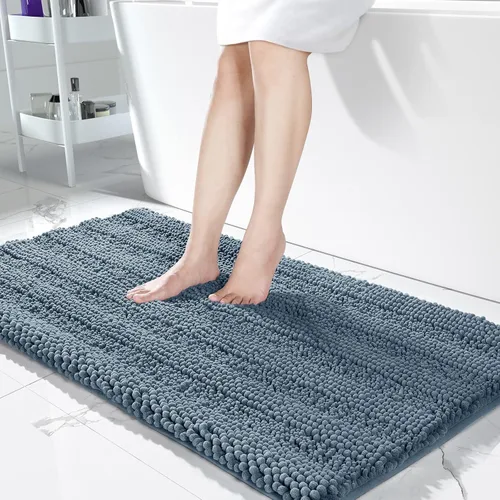 Miniatura 121 de Yimobra Alfombras lavables para baño, alfombra de baño de chenilla súper suave y absorbente para piso y alfombra, alfombra antideslizante de secado