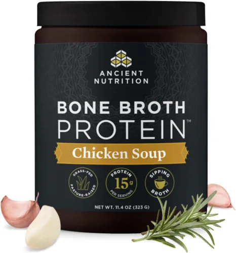 Miniatura 21 de Ancient Nutrition Proteína en polvo hecha de verdadero caldo de huesos, sabor chocolate, 20 g de proteína por porción, envase de 20 porciones