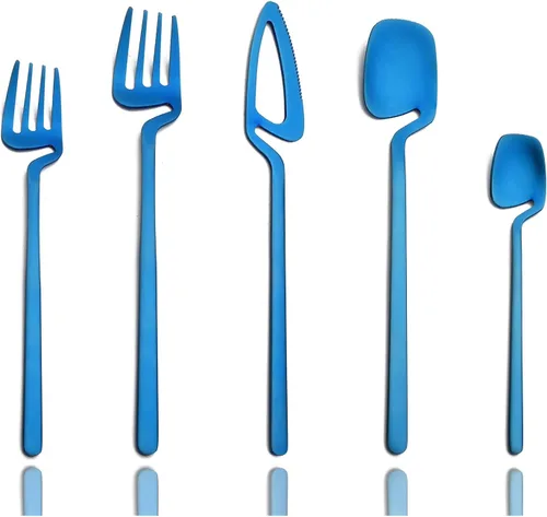 Miniatura 13 de JASHII 8 cucharas de mango largo para colgar, cuchara de té helado, cuchara de café, cucharas agitadoras de acero inoxidable 304 para té, postre
