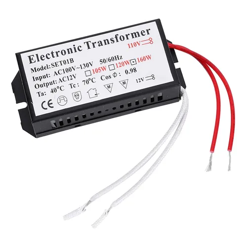 Miniatura 9 de Transformador electrónico de 75 W, 160 W, 120 V, transformador de luz halógena, 110 V a 12 V, convertidor de voltaje para controlador de fuente