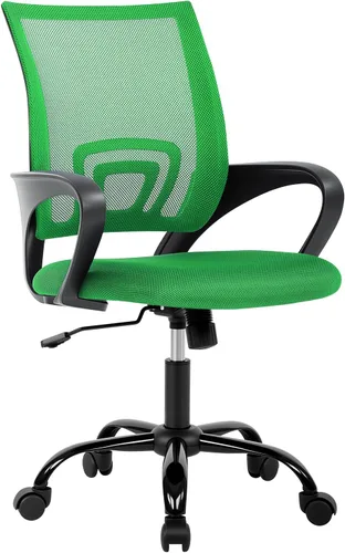 Miniatura 14 de BestOffice Silla de oficina ergonómica de malla para computadora, soporte lumbar, taburete ejecutivo ajustable, silla giratoria con ruedas