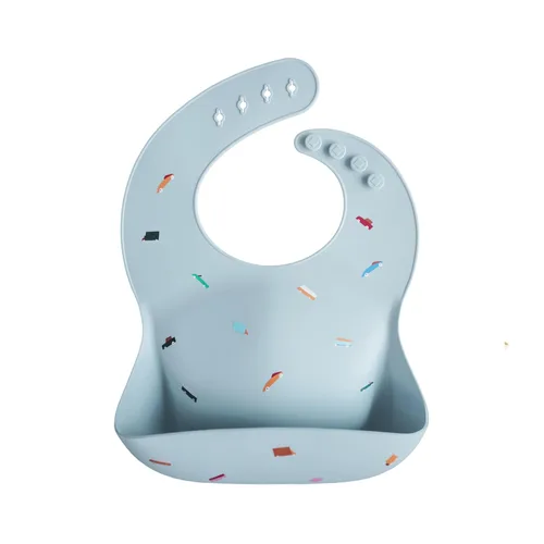 Miniatura 30 de Mushie - Babero de silicón para bebé, ajustable y resistente al agua (barro)