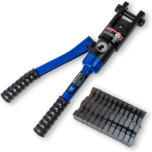 Miniatura 7 de AMZCNC herramienta de crimpado de terminales de cable de batería de alambre hidráulico azul de 16 toneladas con troqueles estándar de cable EE. UU.