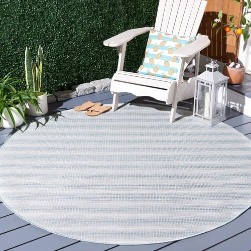 Miniatura 38 de SAFAVIEH Hampton Collection - Alfombra lavable para exteriores de 2 x 9 pies, color marfil y gris, no desprende pelusa y fácil de limpiar, ideal