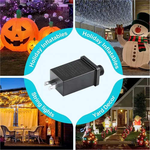 Miniatura 5 de Adaptador inflable de repuesto para patio, transformador de 1A, enchufe de EE. UU. para Navidad, Acción de Gracias, fuente de alimentación de clase