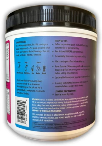 Miniatura 7 de Polvo de colágeno múltiple que reemplaza tu multivitamínico – Péptidos de colágeno + 27 vitaminas y minerales, probióticos, antioxidantes – Cuchara