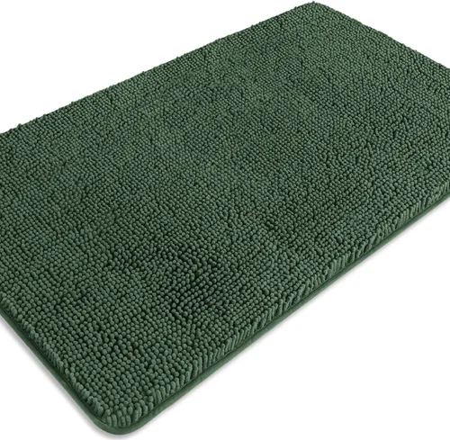 Miniatura 295 de Alfombra de baño pequeña de 12 x 18 pulgadas, lavable y absorbente, antideslizante, alfombra de baño de felpilla gruesa y suave para baño, ducha