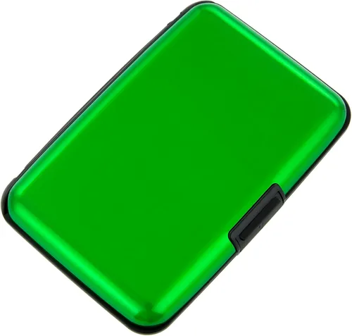 Miniatura 28 de Soporte para tarjetas de crédito, cartera metálica con bloqueo RFID para tarjetas de identificación para mujeres y hombres, funda rígida de aluminio
