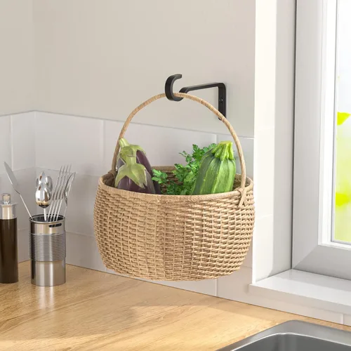 Miniatura 6 de Saffruff Paquete de 2 perchas resistentes de 5.7 pulgadas para plantas al aire libre, soportes de hierro para colgar plantas en el exterior, ganchos