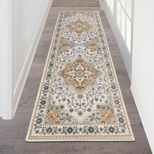 Miniatura 65 de HEBE Alfombra Pasillo 2'x10' Lavable Vintage Desgastada Alfombras de Área Antideslizante Alfombra de Lavandería Boho Alfombras de Piso para Pasillos