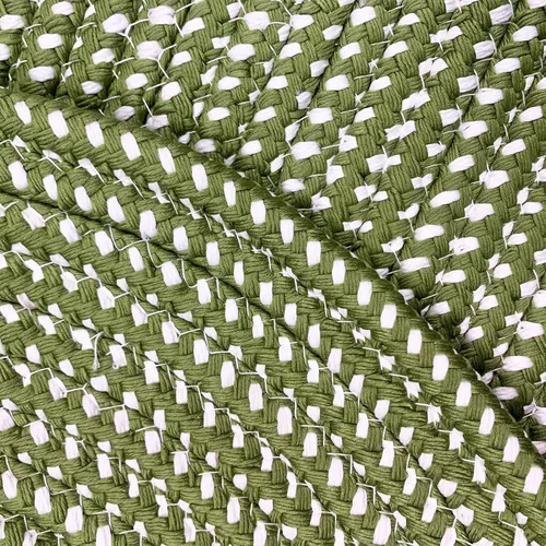 Miniatura 9 de USTIDE Alfombra trenzada, ovalada de cuerda de algodón, lavable a mano, alfombra de cuerda suave para entrada, cocina, baño, mesita de noche, Verde