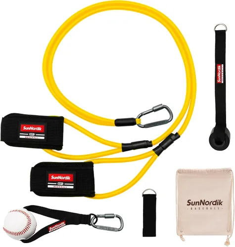 SunNordik Bandas de resistencia para lanzadores, equipo de entrenamiento de béisbol y softbol para mejorar la fuerza del brazo y el entrenamiento de