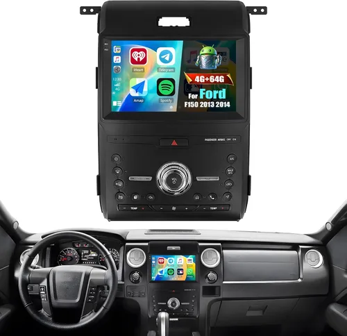 [4G+64G] Radio de coche para Ford F150 2013 2014 con CarPlay Android Auto, pantalla táctil de 9 pulgadas, Ford F150 Android 15 estéreo para