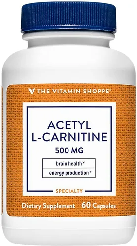 Miniatura 5 de The Vitamin Shoppe La acetil-L-carnitina 500mg apoya la memoria cerebral saludable (240 cápsulas)