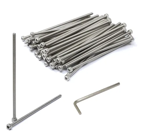 Miniatura 6 de iexcell 25 piezas M4 x 60/65/70/75/3.150 in paso de rosca 0.028 in acero inoxidable 304 cabeza hexagonal Tornillos Tornillos surtido Kit