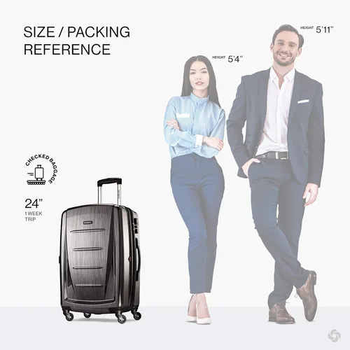 Miniatura 247 de Samsonite Winfield 2 Equipaje rígido con ruedas giratorias, Azul profundo, Juego de 3 piezas (20/24/28)