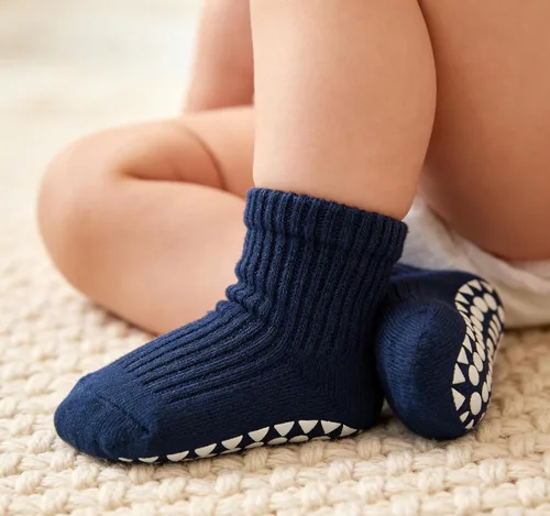 Miniatura 2 de Calcetines antideslizantes de algodón para niños y niñas, 6 pares