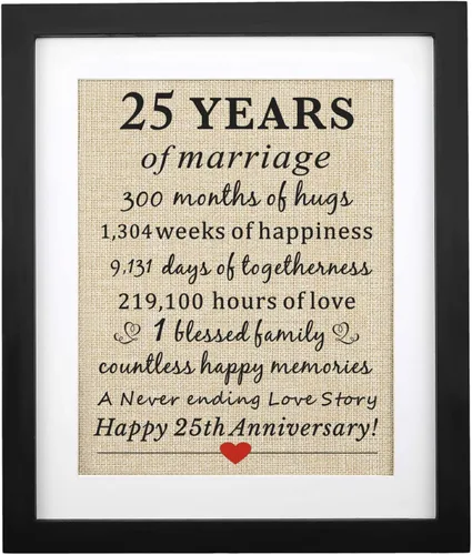 Miniatura 11 de Corfara Marco de 10º aniversario de 11 pulgadas de ancho x 13 pulgadas de alto, regalo de matrimonio para parejas, regalo de 10º aniversario