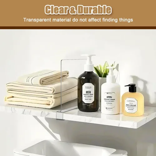 Miniatura 4 de xydstay Paquete de 6 Separadores de Estantes de Acrílico Transparente para Organización de Closet, Organizadores de Bolsos para Closet, Divisores