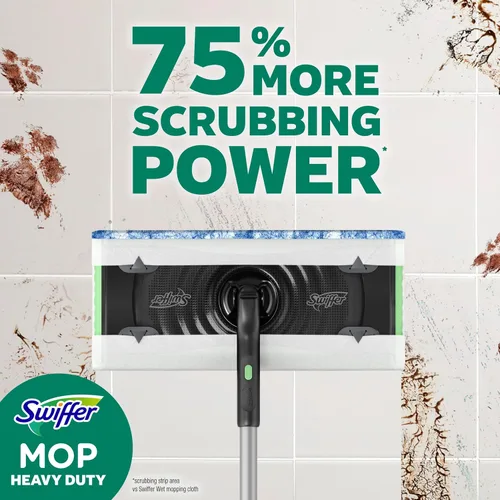 Miniatura 4 de Swiffer Barrido + trapeador, repuesto de almohadillas húmedas, limpiador de pisos, paños de limpieza, resistente, fresco, 20