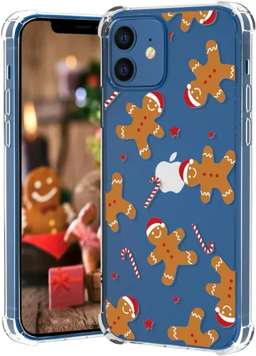 Miniatura 22 de Funda de Navidad para iPhone XR, diseño impreso de hombre de jengibre, transparente, suave, a prueba de golpes, funda protectora de TPU a prueba