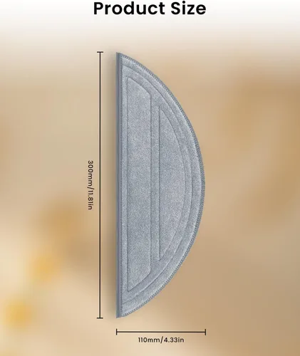 Miniatura 8 de Paquete de 4 almohadillas de trapeador de repuesto para aspiradora robot Roborock Q10 S5/Q10 S5+ – Paños de microfibra lavables a máquina