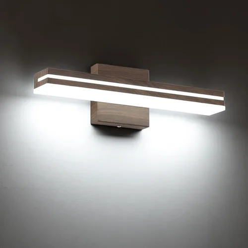 Miniatura 35 de SineRise Barra de Luz LED Moderna para Tocador de Baño de 16 Pulgadas, Accesorios de Iluminación de Pared de Baño Modernos de Acrílico Cromado Sobre