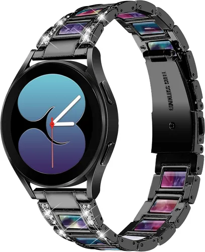 Miniatura 10 de NINKI Correa brillante compatible con Samsung Galaxy Watch 7/6/5/4 FE 1.575 in 1.732 in Classic 1.693 in 1.850 in/Classic 1.654 in 1.811 in/Active 2