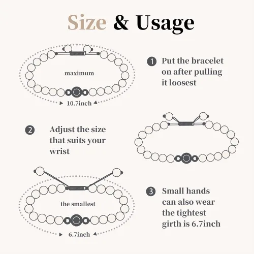 Miniatura 5 de XAOUS I Love You - Pulseras para parejas con proyección en 100 idiomas, cristal curativo, ágata negra, turquesa blanca, pulseras a juego para novio