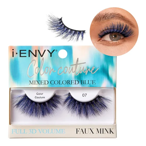 Miniatura 18 de iENVY - Pestañas postizas de imitación de visón de color, pestañas de colores mixtos, máxima esponjosidad y volumen, pestañas postizas (rosa tintado)