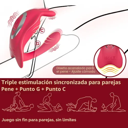 Miniatura 2 de Control remoto de aplicación para parejas, vibrador portátil, juguetes sexuales para mujeres adultas, vibrador de braga de larga distancia con Rojo