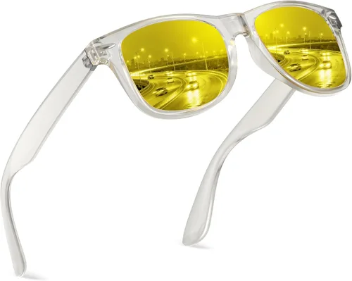 Miniatura 31 de FEIDUSUN Lentes de sol polarizados para hombre y mujer, lentes de sol retro negros para conducir, pescar, protección UV