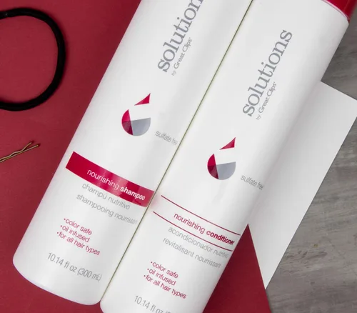 Miniatura 2 de GREAT CLIPS Solutions Acondicionador nutritivo de 10 onzas líquidas Aceite de argán Sin sulfatos y parabenos Hidrata y repara el cabello