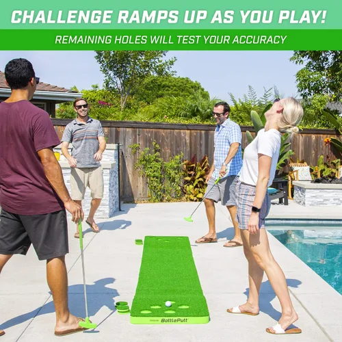 Miniatura 7 de GoSports BattlePutt - Juego de golf de putting de 2 contra 2, juego estilo Pong con verde de putting de 11 pies, 2 putters y 2 pelotas de golf