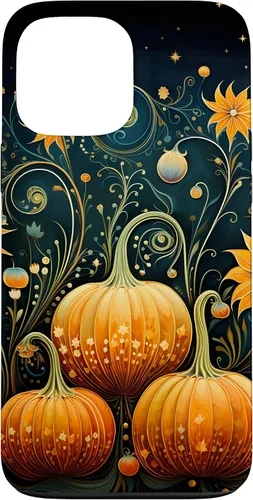 Miniatura 23 de Funda floral para iPhone 16 Pumpkins Vintage Otoño Otoño