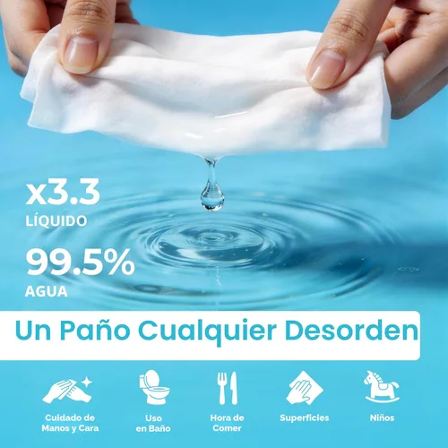 Miniatura 8 de Impossibly Compact - Toallitas desechables de viaje, 99.5% de agua y aloe, seguras para pieles sensibles e hipoalergénicas, esenciales de viaje