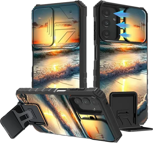 Miniatura 71 de Funda para Samsung Galaxy S22 Ultra 5G, Galaxy S22 Ultra con cubierta de cámara deslizante, funda resistente de doble capa con función atril Black