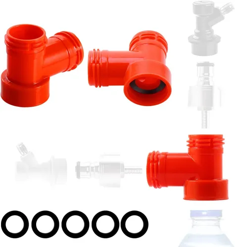 Miniatura 8 de MRbrew Adaptador de tapa de carbonatación de plástico de 3 piezas, conecta el bloqueo de bola de gas y la desconexión de cerveza simultáneamente