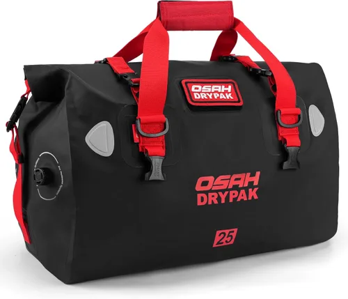 Miniatura 37 de OSAH DRYPAK Bolsa de lona impermeable – Bolsa seca para motocicleta con gran espacio de almacenamiento, bolsas de equipaje impermeables con bolsillo