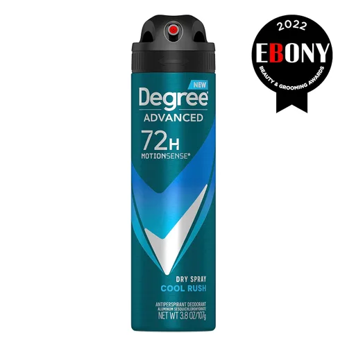 Miniatura 4 de Degree Desodorante antitranspirante para hombre, spray seco Cool Rush, desodorante de 3 unidades para hombres con tecnología MotionSense, 3.8 onzas
