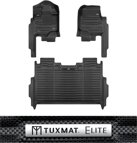 TuxMat - para Ford F150 SuperCrew sin almacenamiento plegable en el asiento trasero, modelos 2021-2026 - Tapetes personalizados para auto, máxima
