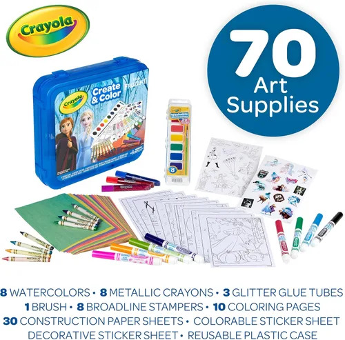 Miniatura 4 de Crayola Frozen 2 - Estuche para colorear arte, manualidades, regalo para niños, edades de 5, 6, 7, 8, el embalaje puede variar