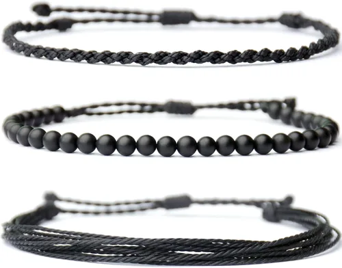Miniatura 61 de Pulsera curativa hecha a mano con cuentas de piedra natural, regalo para hombres, pulsera de cuerda ajustable