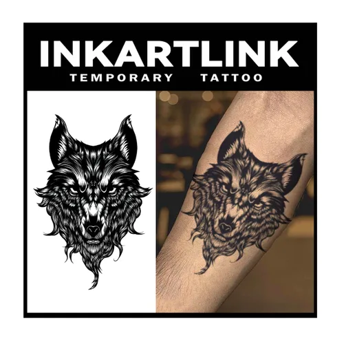 Miniatura 17 de INKARTLINK Tattoo Tech, 2 hojas de tatuaje semipermanente mediano, tatuajes temporales de diseño artístico para adultos, dura 1-2 semanas