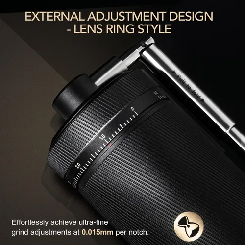 Miniatura 2 de Timemore S3 Molinillo de café manual - Ajuste externo con rebaba patentada de acero inoxidable Molinillo de café manual de alta precisión Negro