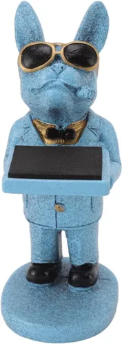 Miniatura 6 de Soporte de exhibición de reloj de bulldog francés, hecho a mano, lindo modelo de figura de perro, estatuas decorativas, soporte de reloj
