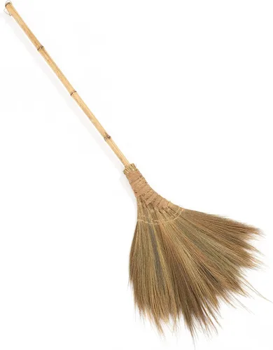 Escoba Suave Natural Vietnamita - Escoba de Hierba de Escoba Hecha a Mano Escoba de Bruja de Bambú 57.08 pulgadas de largo, 19.69 pulgadas de ancho